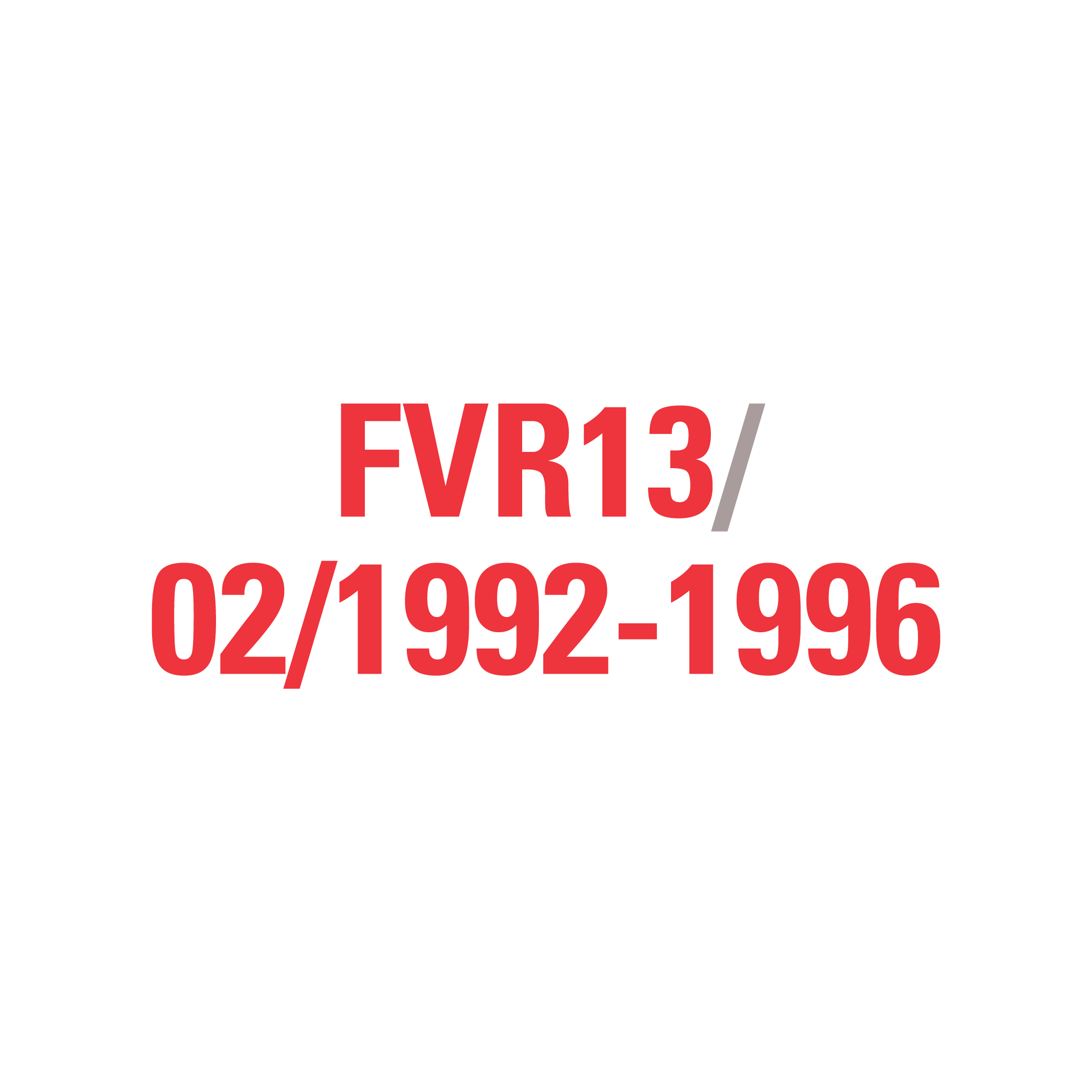 FVR13 02/1992-1996